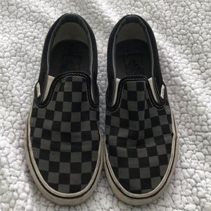 Vans Checkerboard Slip-On (Black and Gray)